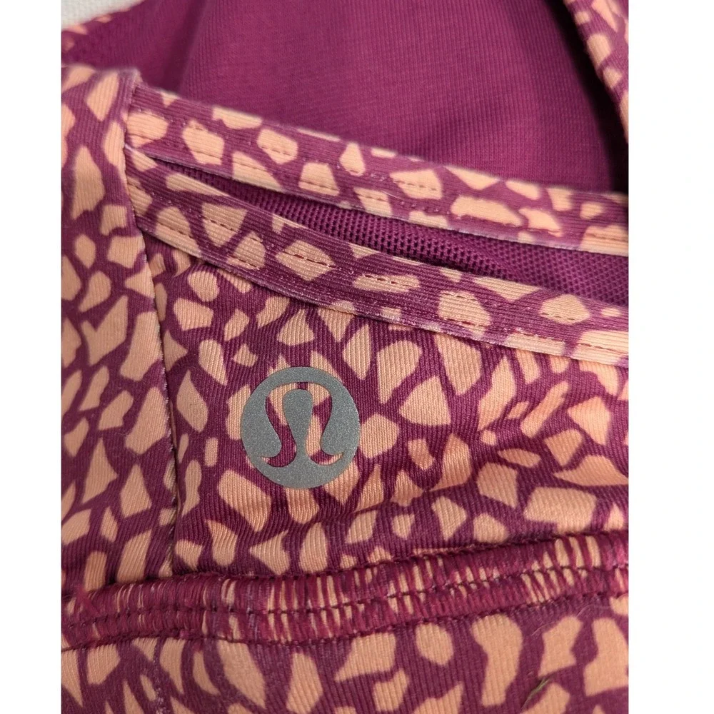 Lululemon Free To Be Wild Sports Bra Womens 6 Plum Pink Excellent Strappy Back